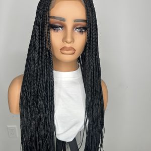 Closure knotless braids wig